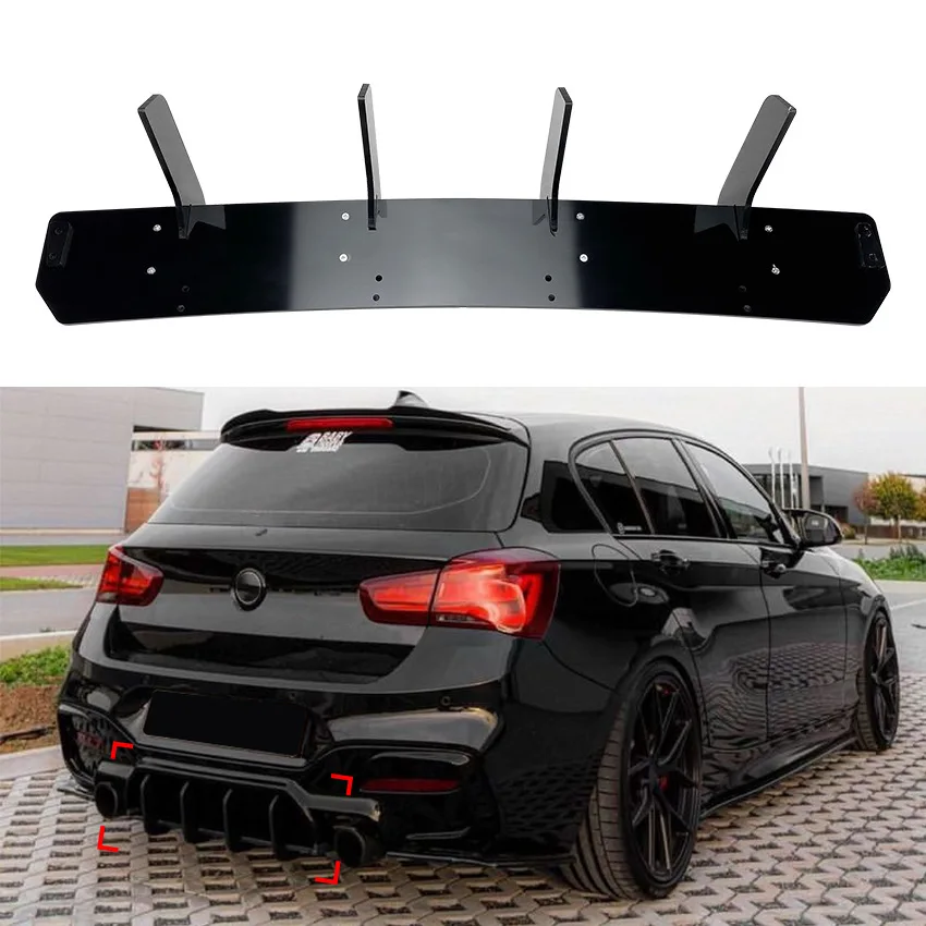 Car Rear Diffuser Bumper Rear Lip Spoiler Body Kit For BMW 1 Series F20
