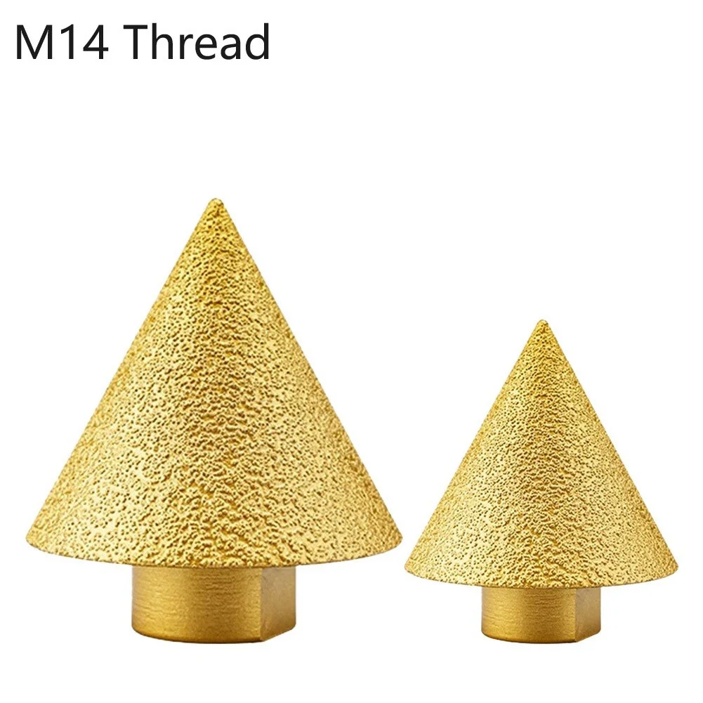 

1pc M14 Thread Diamond Chamfer Countersink Bits 38mm/50mm Cone Carve Polishing Grinding Wheel For Porcelain Tiles Marble