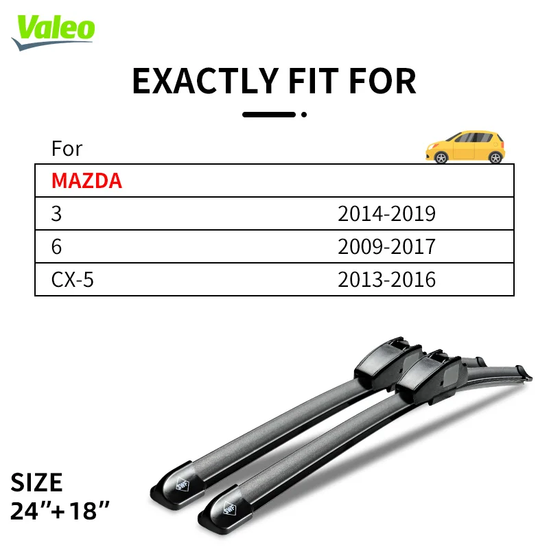 VALEOWindshieldWipersJHookUTypeForMAZDA320142019MAZDA6