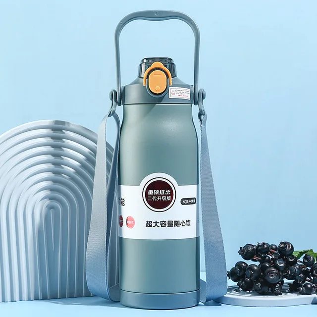 1800ML grande capacité en acier inoxydable Thermo bouteille Portable Thermos flacons sous vide Thermo bouteille d'eau gobelet Thermoses en plein air 6