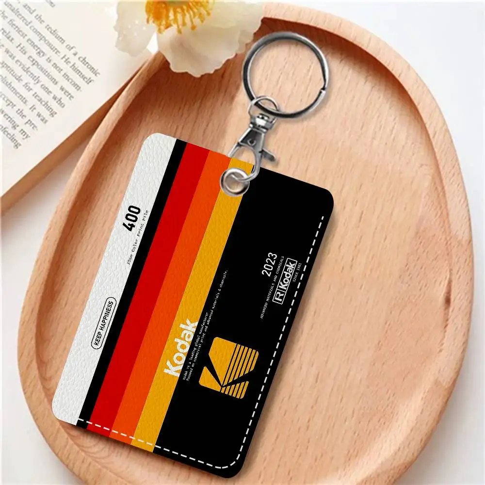 K-Kodak 카메라 브랜드 배지 홀더 열쇠고리 은행 비즈니스 업무용 카드 홀더 학생증 보호 케이스 버스 카드