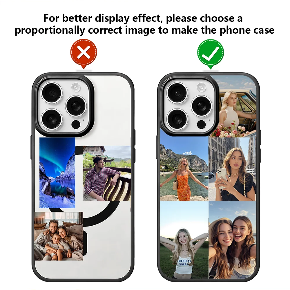 Personalized Transparent Photo Phone Case with Magnetic Shock Protection