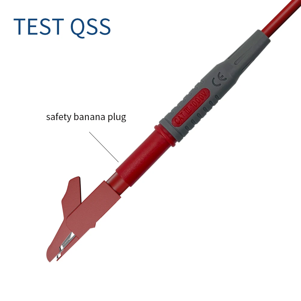 alligator clips test clip test hooks clips electrical clamp QSS 10PCS 4MM Insulation Alligator Clips Metal Crocodile Clamp for Wires Banana Connector DIY Electrical Tools Q.60029