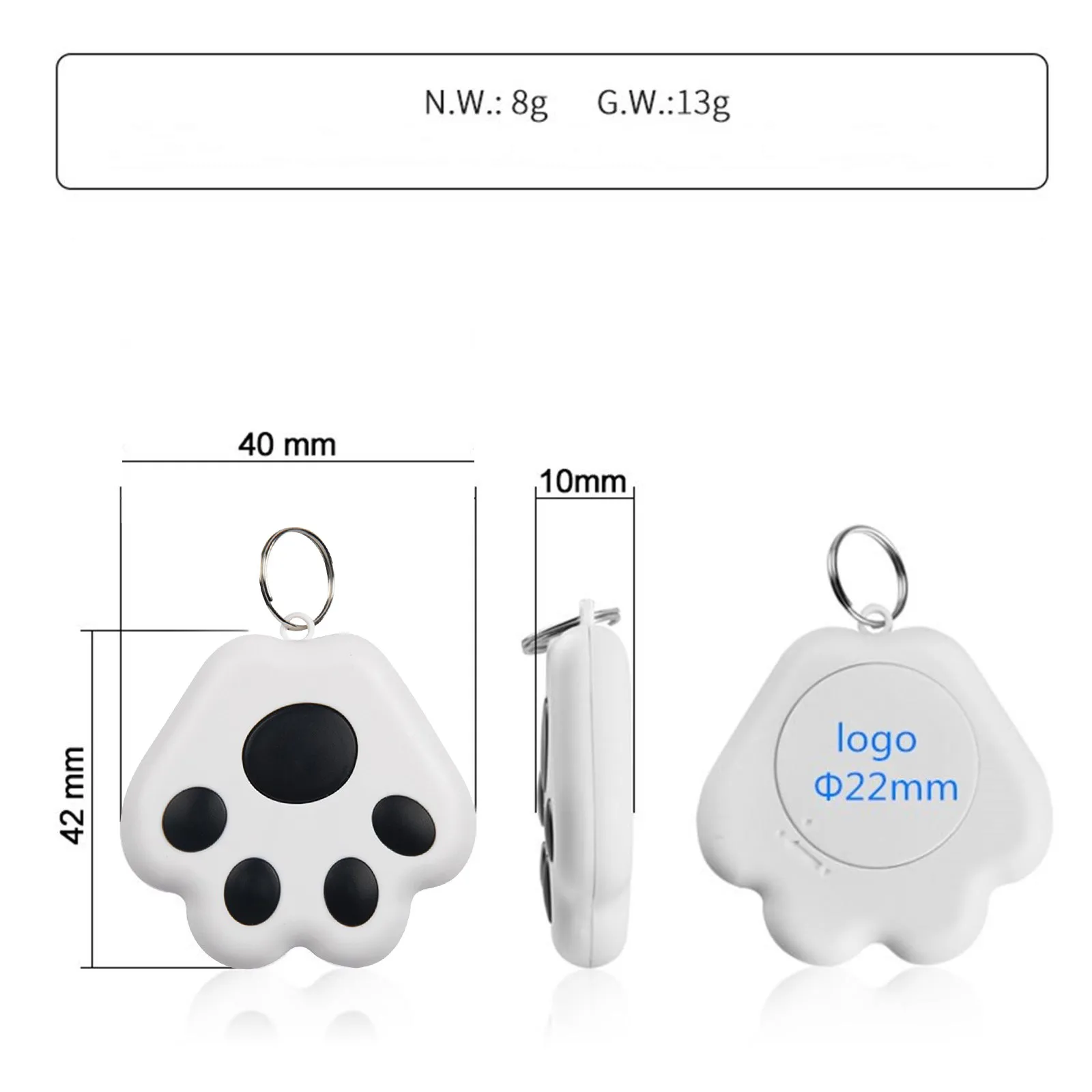 Portable Mini Cat Dog Pet Tracking Locator Bluetooth 5.0 Hidden GPS Anti-lost Tracking Device For Child Mobile Key Finder Tools Gps Locator Key Finder Anti Lost Tracker Anti Lose Tracker Item Locator Anti Lost Locator Key Chain Locator