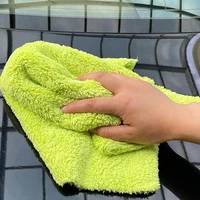 5 pcs of Borderless Microfiber Automotive Towel Details Dry Cleaning Polishing Towel Plush Absorbent Microfiber Cloth 500 GSM 2