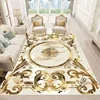 Luxury European Style Carpets Living Room Sofa Side Rugs Home Decoration Soft Golden Carpet Bedroom Cloakroom Hallway Floor Mat 3