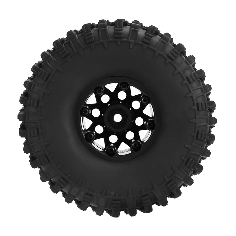 1/10 RC 크롤러 자동차용 1.9 비드락 휠 림 타이어 세트, Traxxas TRX4 RC4WD D90 Axial SCX10 II III Redcat MST, 120mm, 4 개
