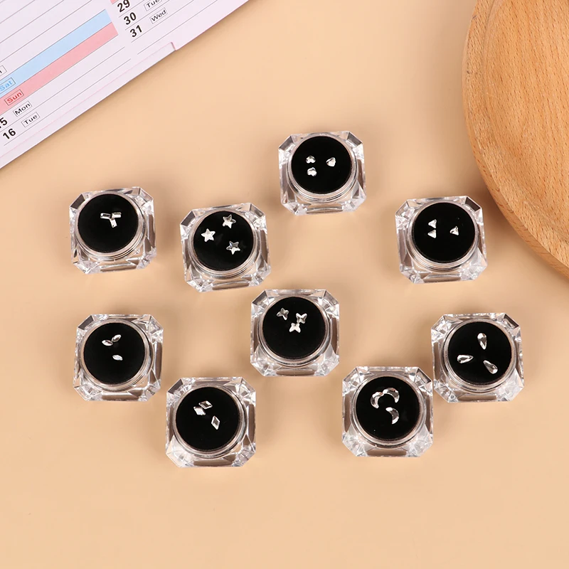 치과 치아 보석 크리스탈 다이아몬드 장식, 다양한 모양, 컬러 치아 쥬얼리, 의치 아크릴 치아 장식, 박스당 3 개