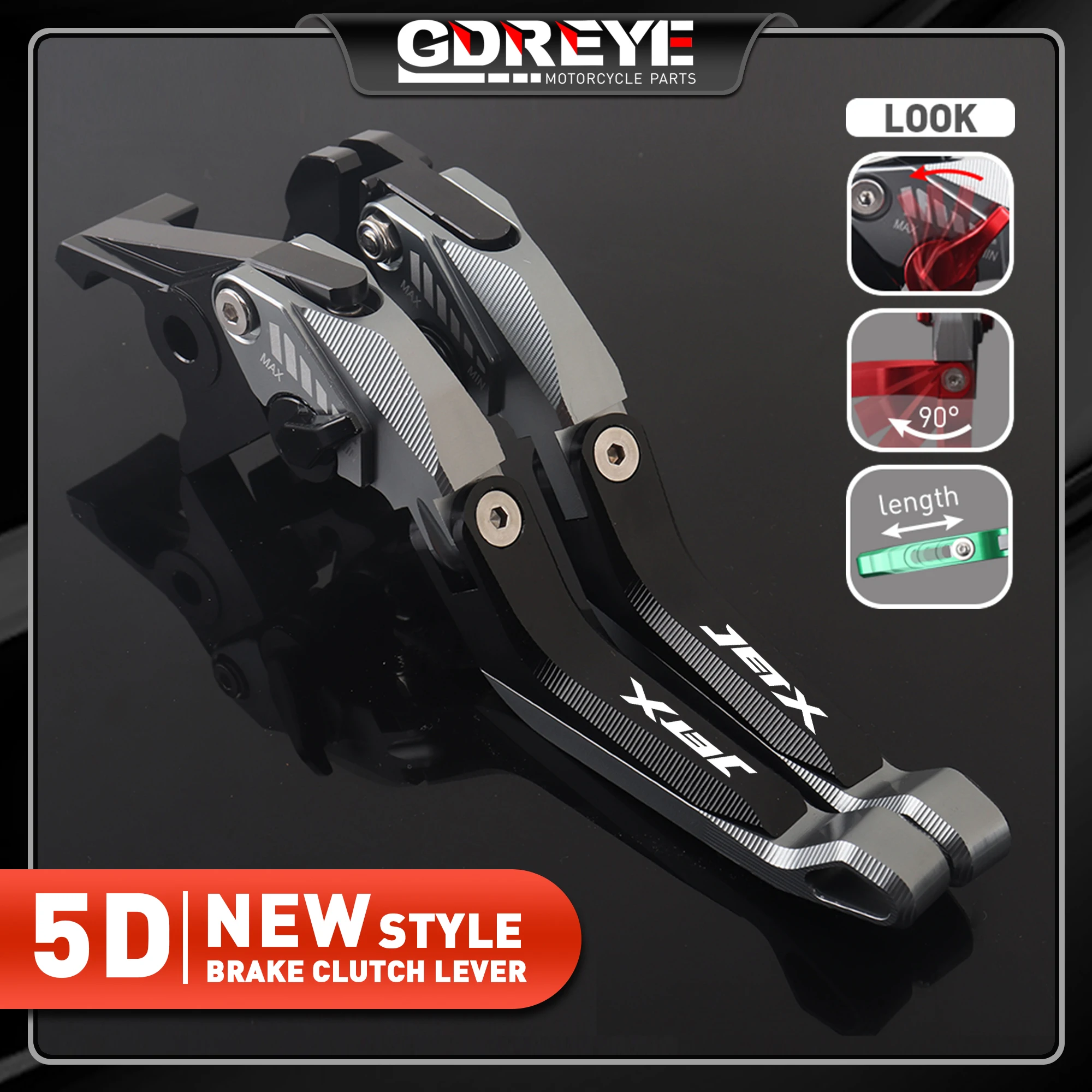 

Для SYM JETX JET-X JET X 125 150 аксессуары для мотоциклов CNC Регулируемая Складная Выдвижная Ручка Рычаги тормозной муфты JETX125