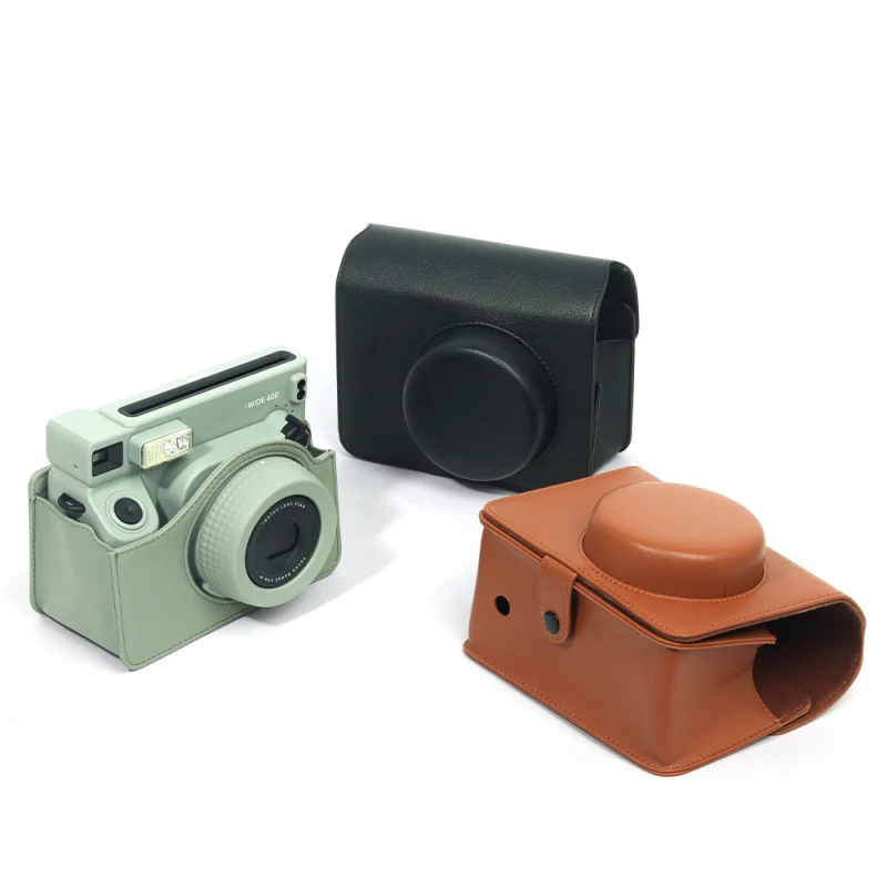 Borsa A Tracolla In Pelle PU Per Fotocamera Istantanea Fuji Mini 70 – Custodia Protettiva Portatile Con Copriobiettivo Rimovibile - 3