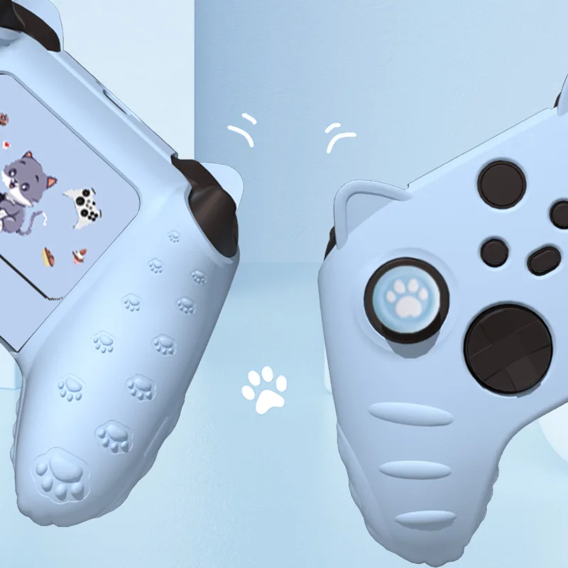 Cat Paw Silicone Soft Shell Protetor Adesivo Pele para Xbox Series x s Game Controller Case Polegar Stick Grip Cap Capa Xss Xsx - Image 6