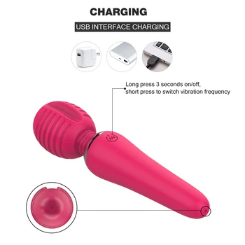 Powerful Dildo Vibrator AV Magic Wand Vibrators for Women Clitoris Stimulator G Spot Massager Masturbator Sex Toys for Adults 18 2