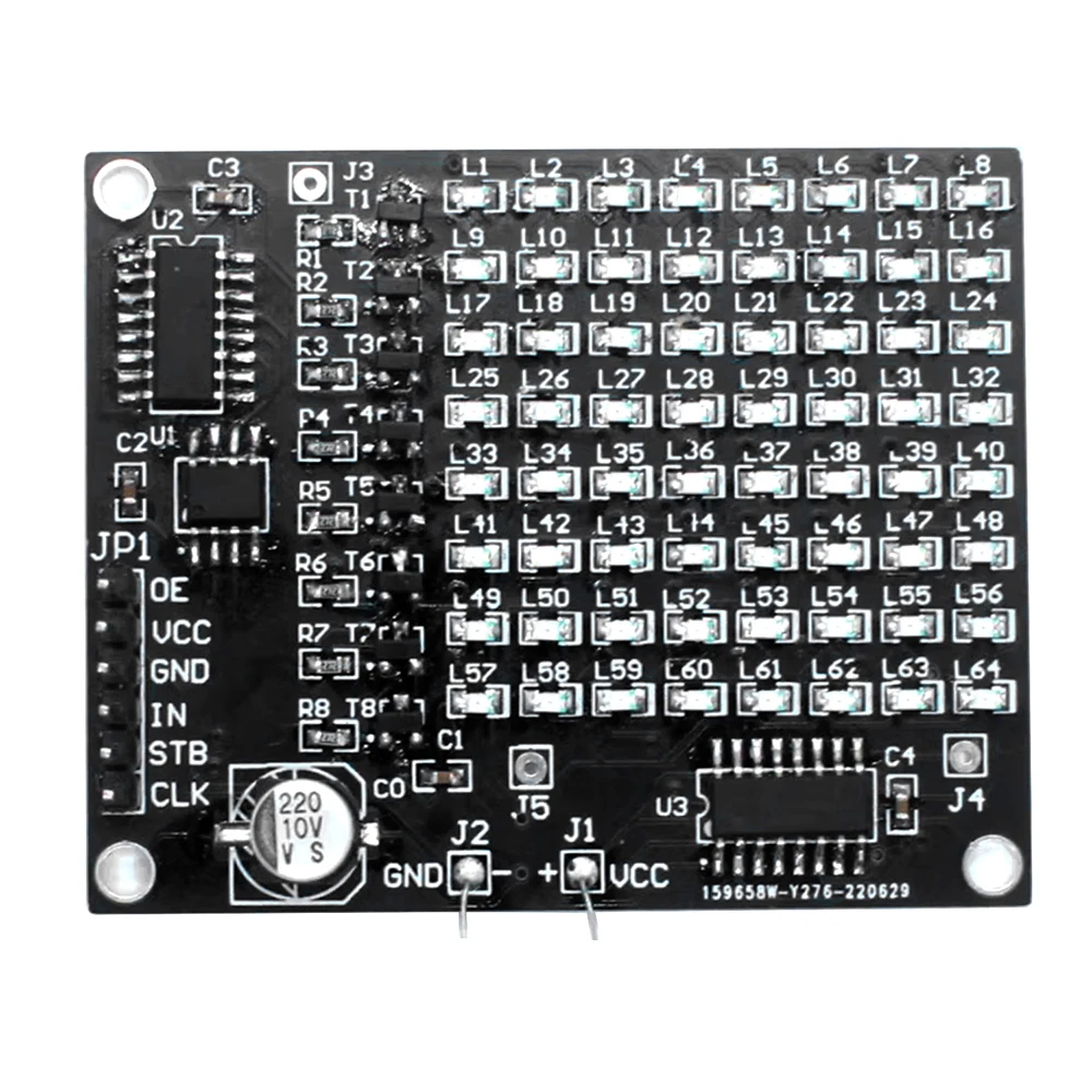 DIY Electronic Kit 64LED/256LED Red Display LED SMD Dot Matrix Advertising Screen Fun Soldering Practice Welding Practice Kit