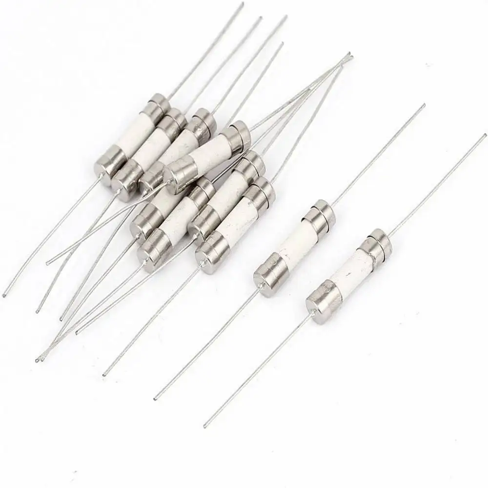 100PCS 6*30mm Ceramic Fuse Fast Blow Tube Fuse With a Pin 6X30MM 250V 8A 10A 15A 20A 25A 30A ceramic fuse