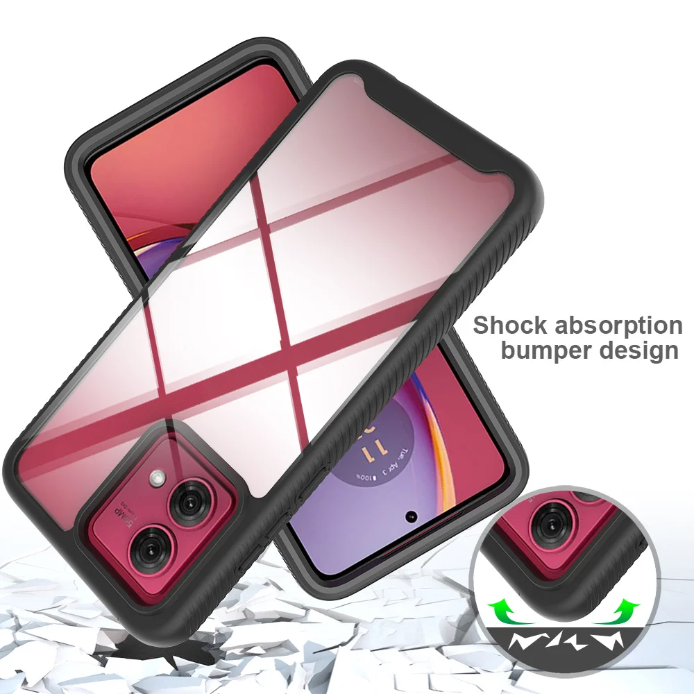 Clear 360° Protection Phone Case with Screen Protector - Durable TPU/PC PET Material