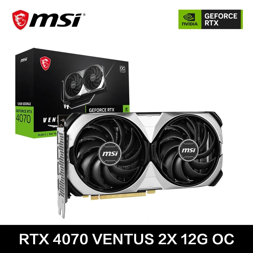 Msi Geforce Rtx 4070 Ventus 2X 12G Oc Scheda Grafica Da Gioco 12G Gddr6X 192Bit Pci Express 4.0 Hdmi Dp 8Pin Scheda Video Desktop Nuovo