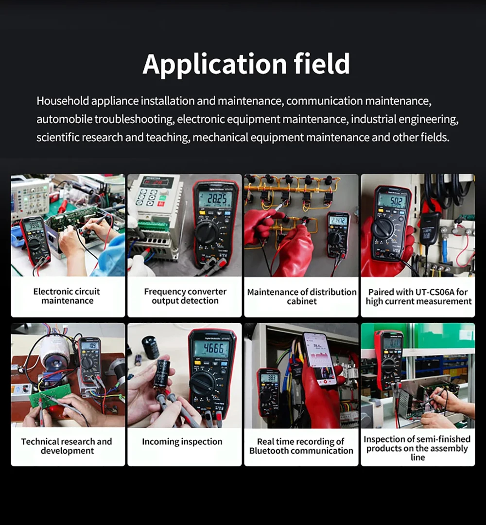 UT117C High-precision True RMS Digital Multimeter 60000 counts AC DC Ammeter Voltmeter LPF DiodeTester Bluetooth Multi Meter