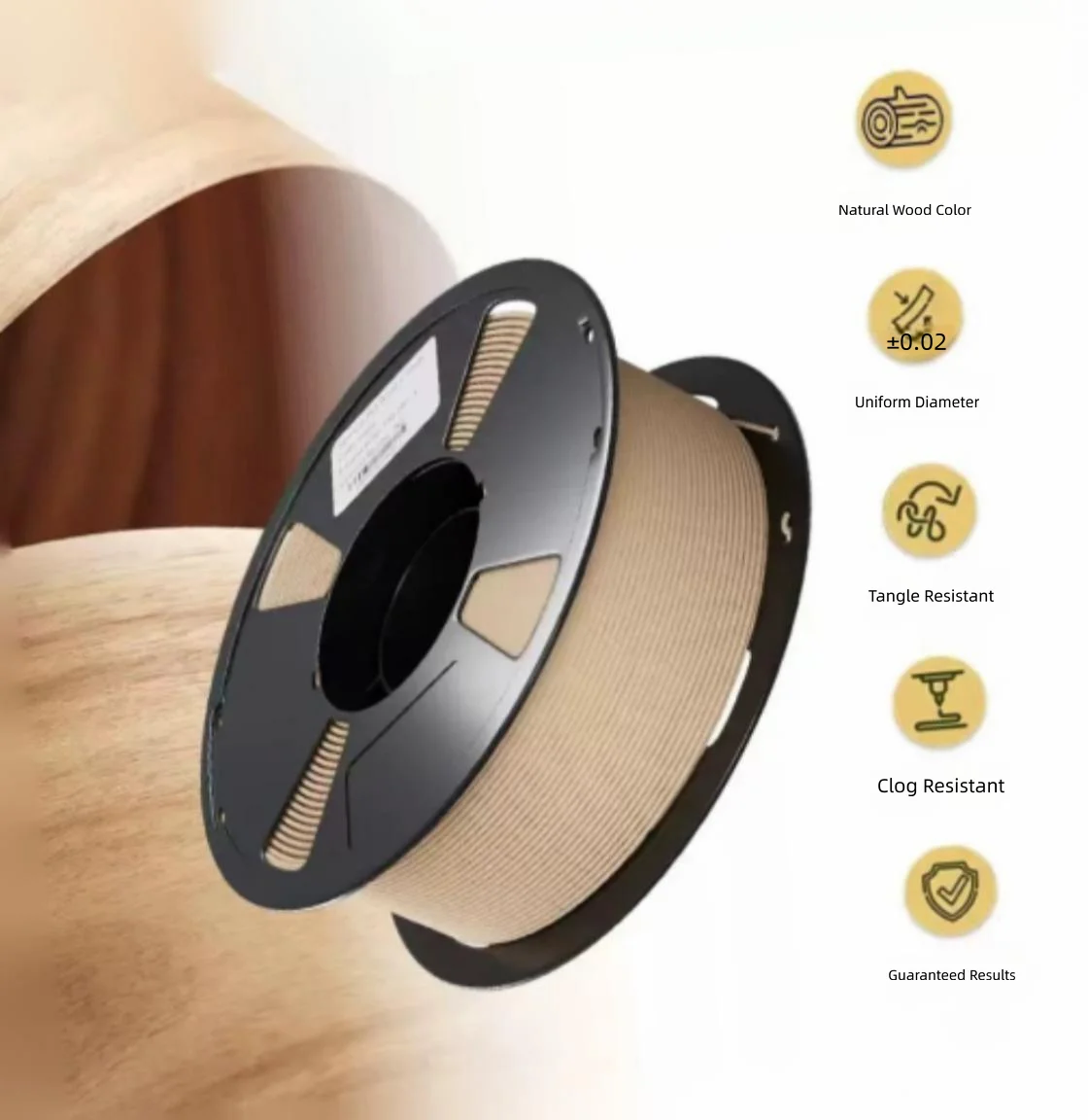 PLA 목재 필라멘트 1.75mm 1KG 고정밀 표면 변형 없음, 건축 모형, 모래 테이블, 건축 구조물 디스플레이용