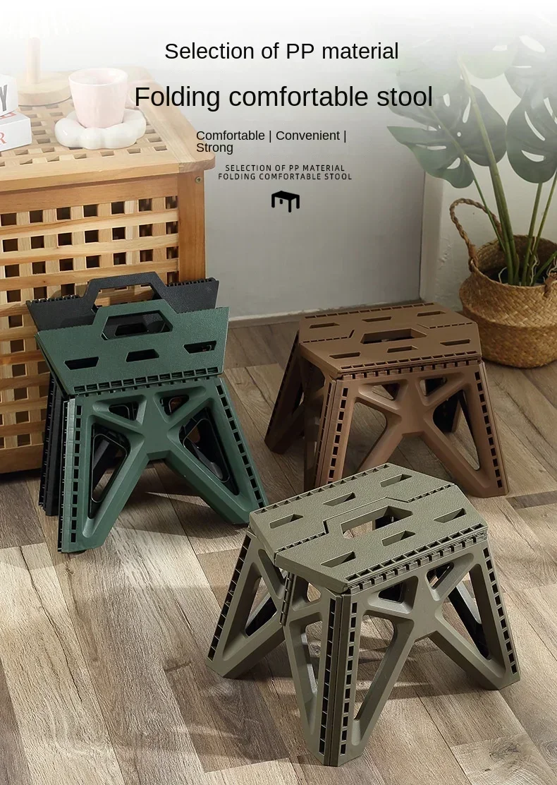 Description Picture 2 of itemOutdoor Small Stool Portable Folding Stool High Load Bearing Durable Small Chair Fishing Stool Beach Stool Camping Stool