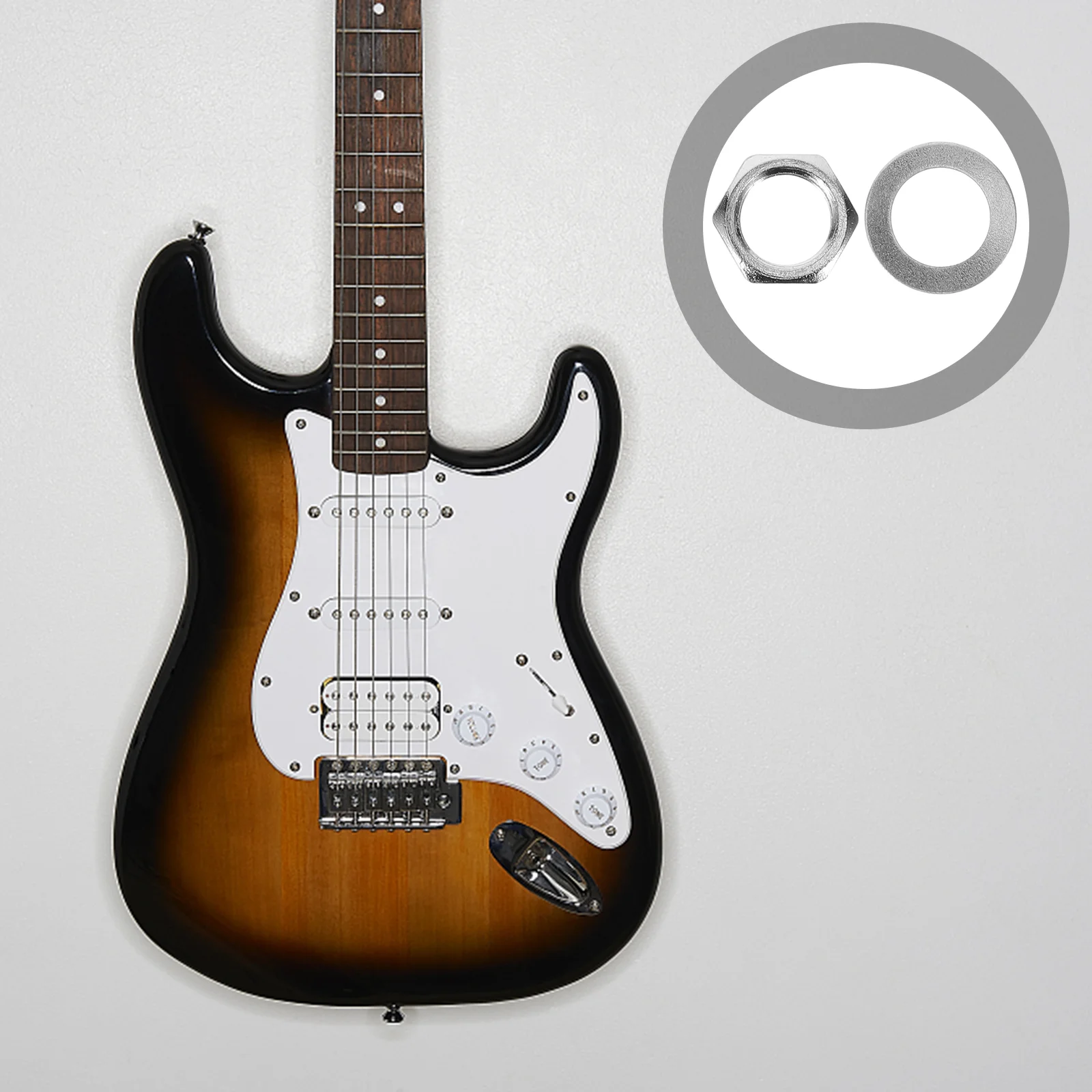 

1 Set Guitar Fitting Guitar Input Jack Nut Replacement Washer Instrument Accessory