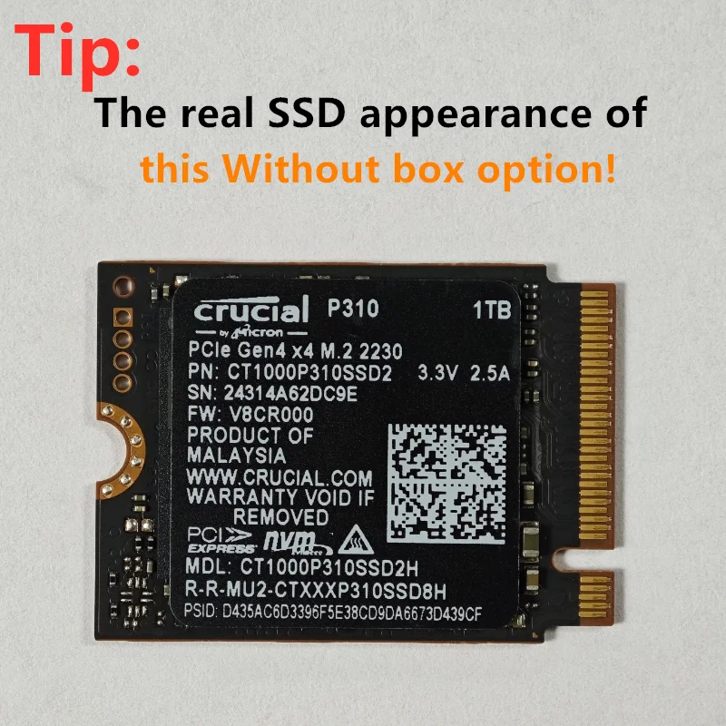 Crucial 1TB SSD 2230 M.2(NVMe PCIe4.0*4) P310 内蔵ソリッドステート