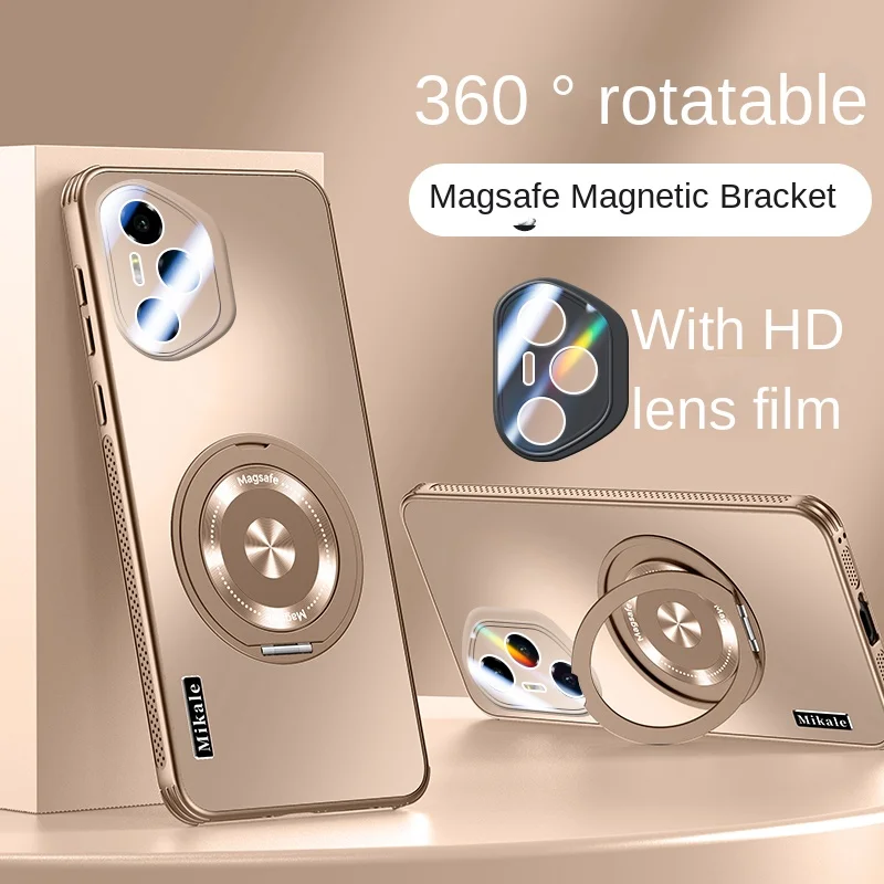 Huawei Honor Case - AG Matte Finish with Magnetic Ring, Wireless Charging Compatible, Protective Hard Back Cover