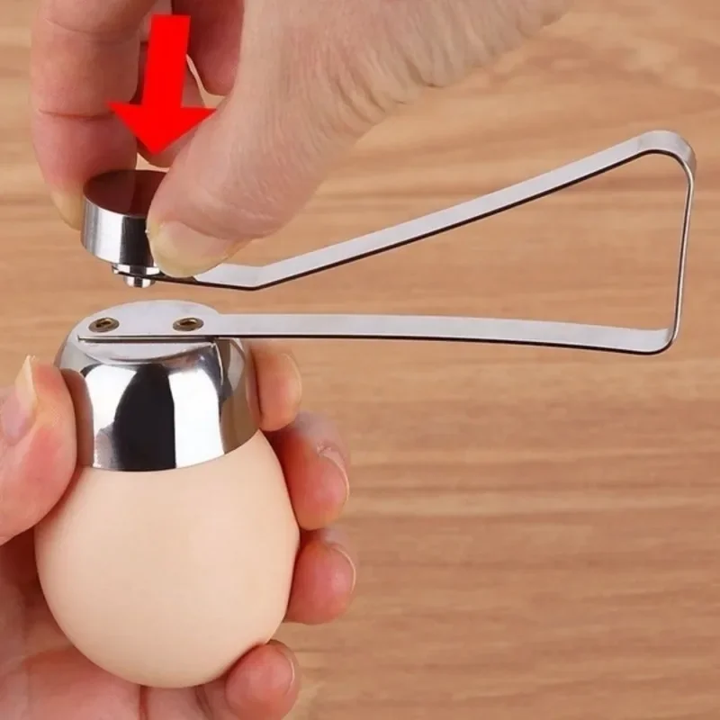 NEW Eggshell Topper Cutter Stainless Steel Egg Cracker Opener Remover Stonego Kitchen Tools