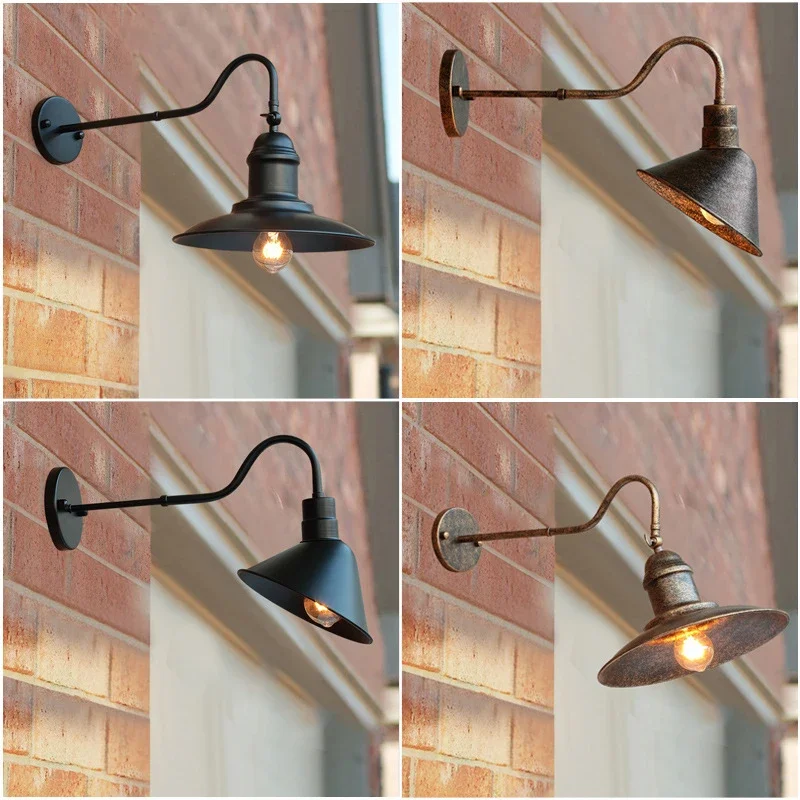 American Industrial Wall Lamp Porch Lamp Outdoor Courtyard Garden Antique Copper Wall Light Stair Bedside Bedroom Lighting led wall lamp wall sconces light wall lamp