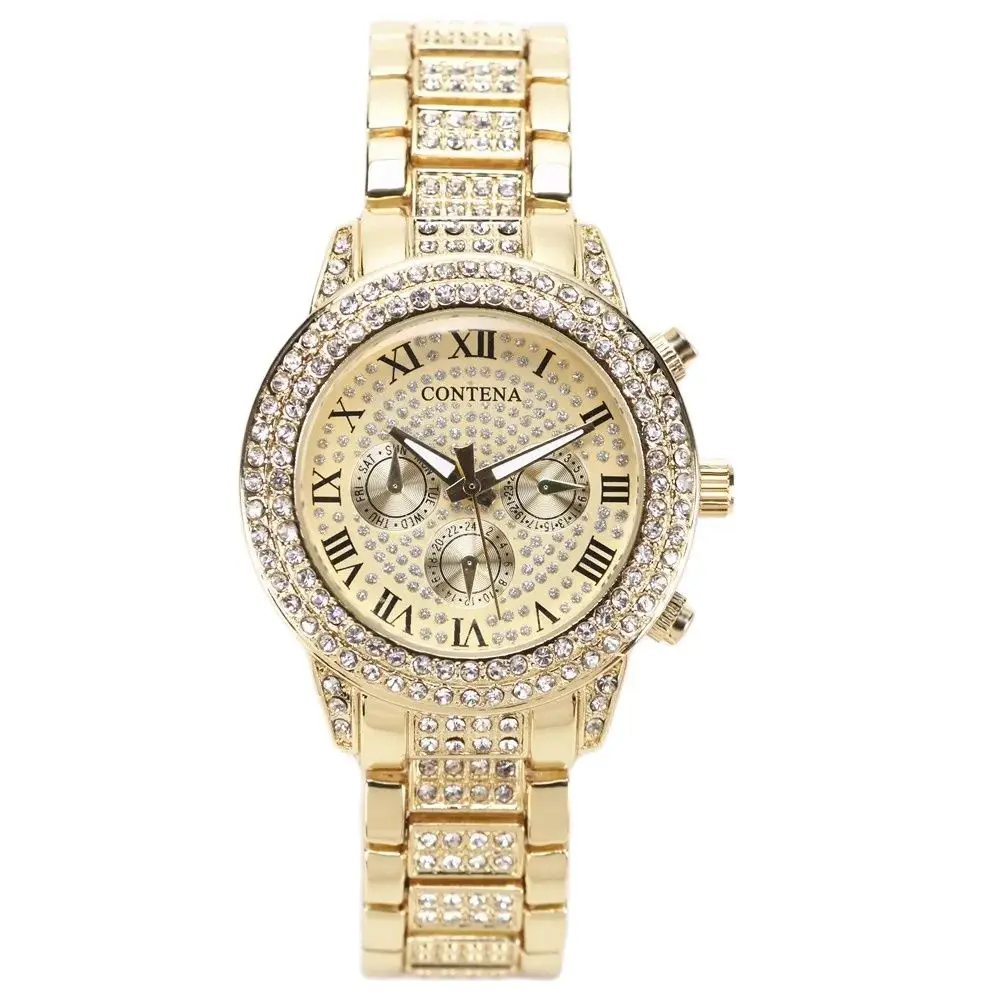 2025 Gold Watch Women Luxury Brand New Geneva Ladies Quartz