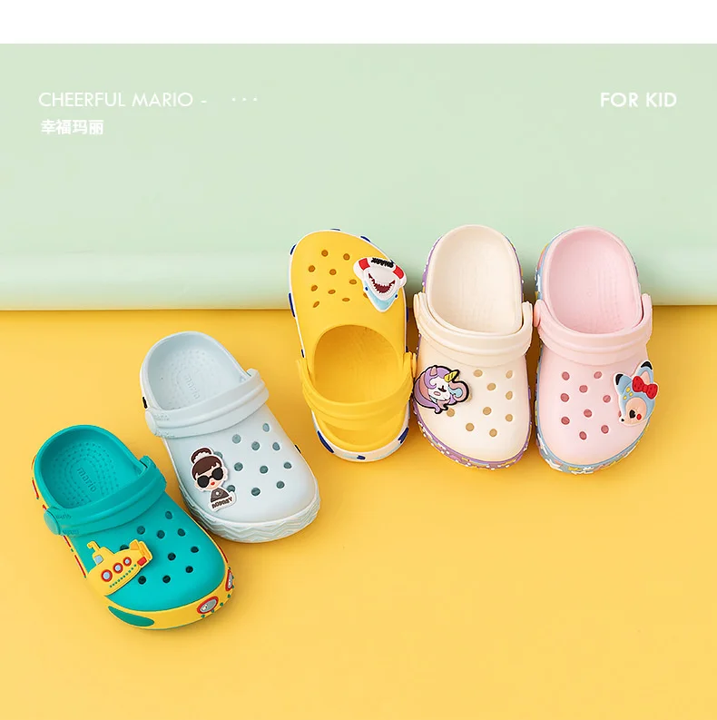 children's shoes for high arches Summer Children Slippers Boys Sandals Kids Home Girl Sandals Cartoon Shoes Slip Soft Appliques Fashion Little Girl Beach Shoes comfortable sandals child