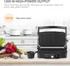 Panini Maker, iSiLER 2 Slice Panini Press Grill, Sandwich Maker Non-Stick Coated Plates, Opens 180 Degrees for Panini 3