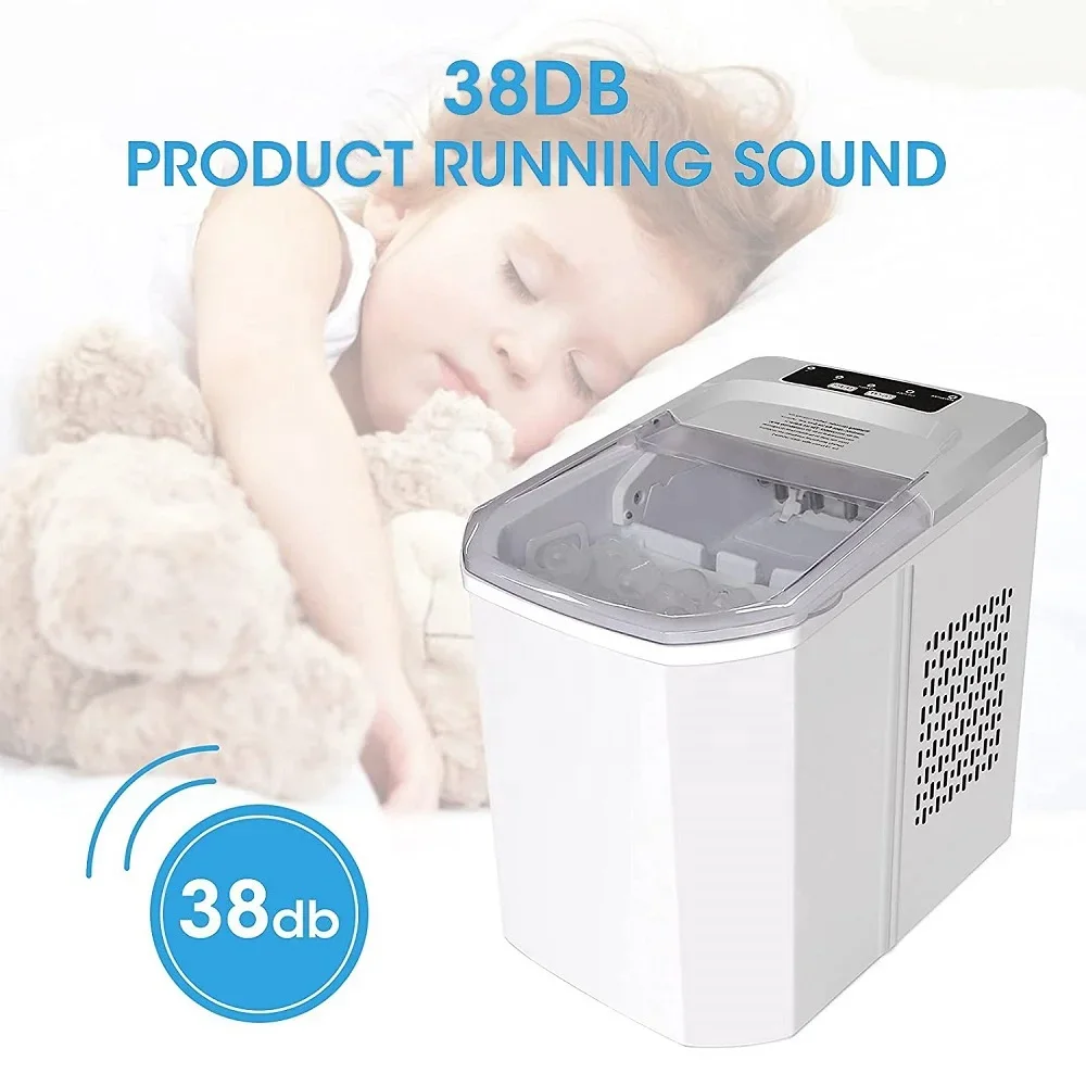 Promotion model household portable compact ice maker with Ice Scoop First Ice In 6 Minutes 26 Pounds Daily