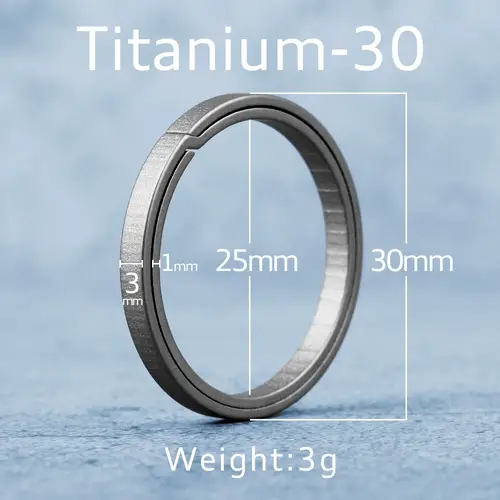 Black Titanium Keyring Car Men Flat Key Chain Rings Holder Lightweight EDC ARC Keychain Buckle for Accessories Gadgets Wholesale - Image 14