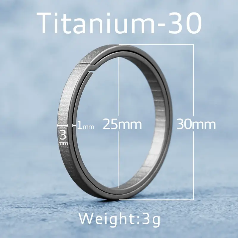 Black Titanium Keyring Car Men Flat Key Chain Rings Holder Lightweight EDC ARC Keychain Buckle for Accessories Gadgets Wholesale - Image 14