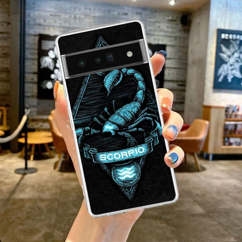 Zodiac Clear Phone Case - Aries, Leo, Libra, Pisces, Virgo, Capricorn Design