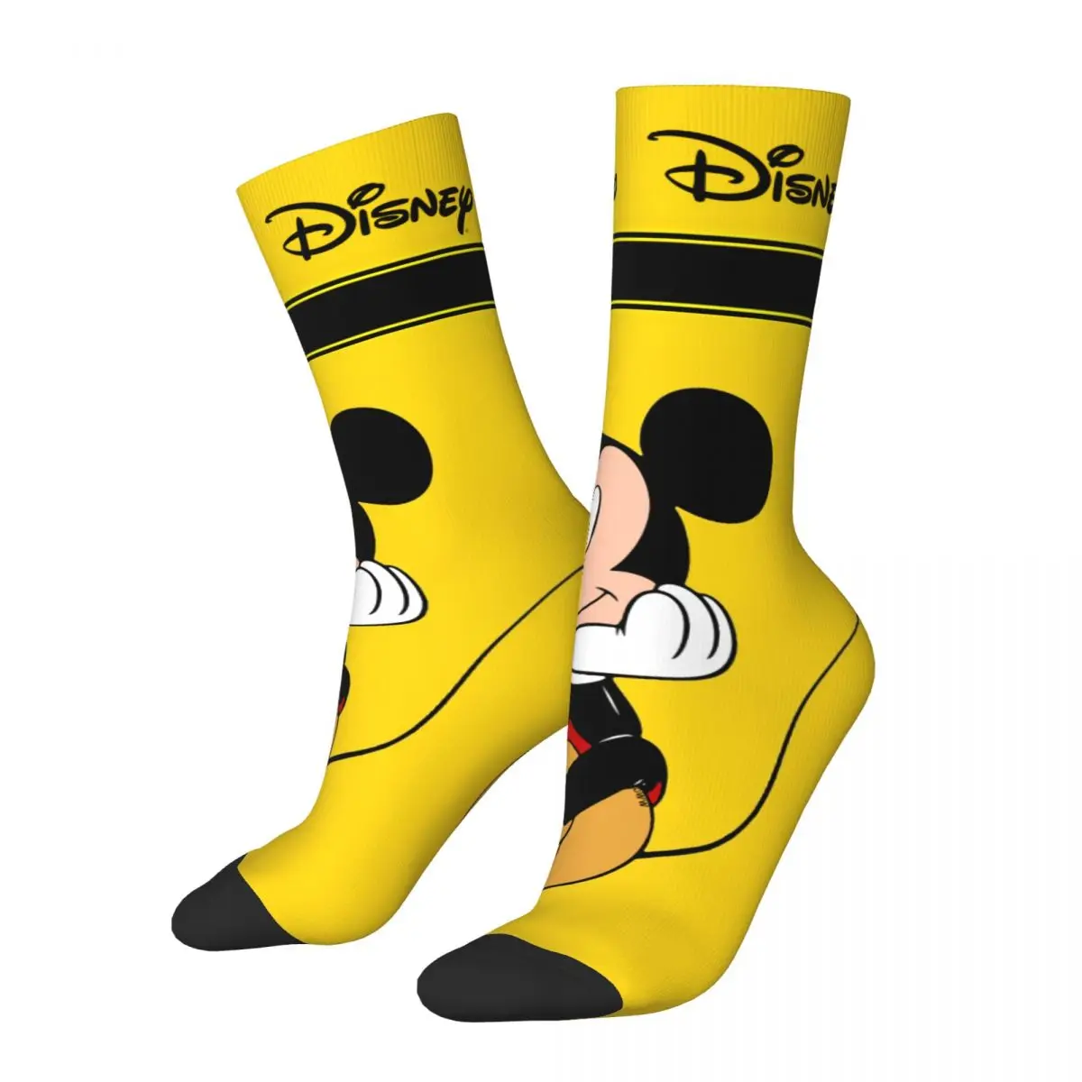 Calcetines divertidos y felices para hombre, estilo vintage Harajuku, estilo callejero de Mickey Mouse, con estampado novedoso, calcetines locos, regalo estampado