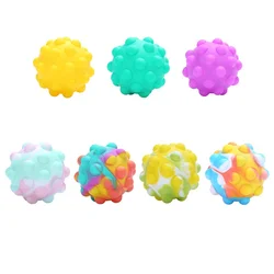 Balle de musique 3D, balle à poignée de couleur arc en ciel, décompression, Vent, écrasement du bout des doigts, jouets sensoriels 