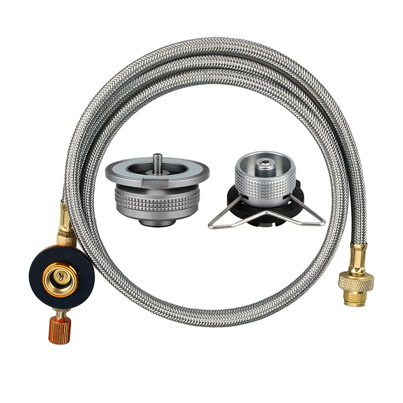 Outdoor Stove Gas Adapter Split Stove Converter Gas Tank Adaptor for Camping Cooking Picnic Camping Equipment Accessories