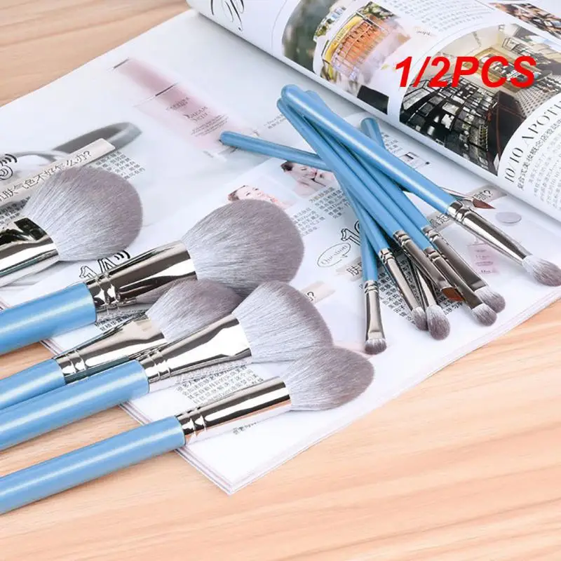 

1/2 шт. набор кистей для макияжа серия Iris высококачественные синтетические волосы синие кисти для пудры румян основы теней для век Инструменты для красоты
