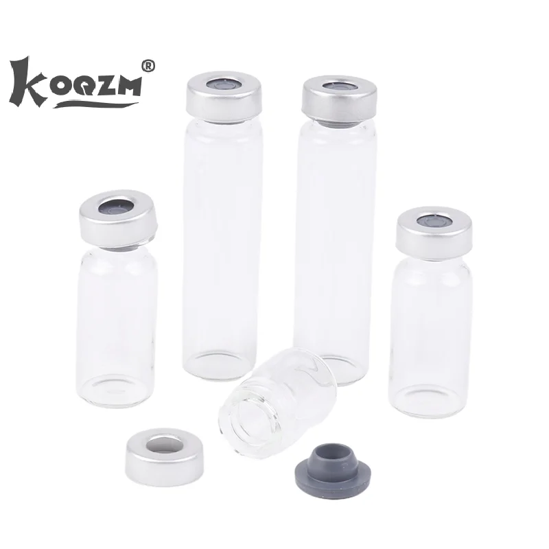 10 Pack 5/10/20ml Sealed Sample Vials Transparent Glass Vials Self Healing Injection Port glass bottles