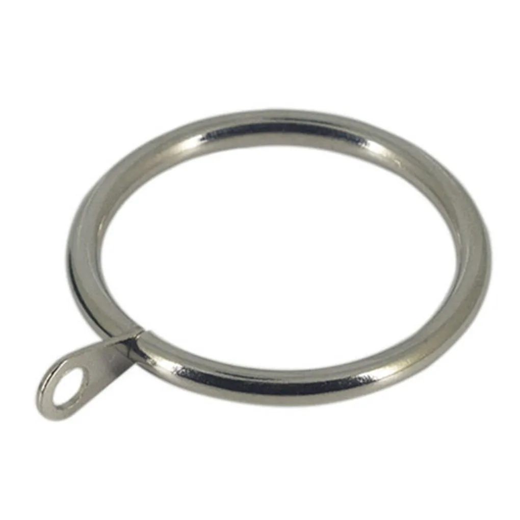 Curtain Hanging Ring Home Bedroom Living Room Drapery Rod Metal Hanging Hook 12pcs Silver