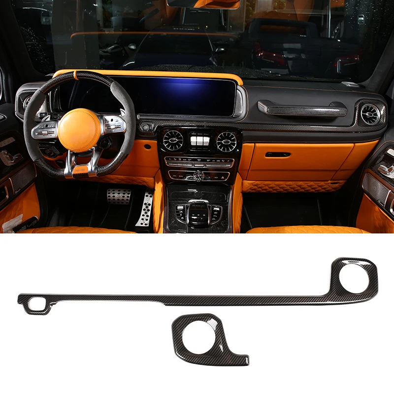 

Center Console Dashboard Trim Strips Abs Car Ac Air Outlet Cover Trims Carbon Fiber Style For Mercedes -Benz G -Class W463 2019
