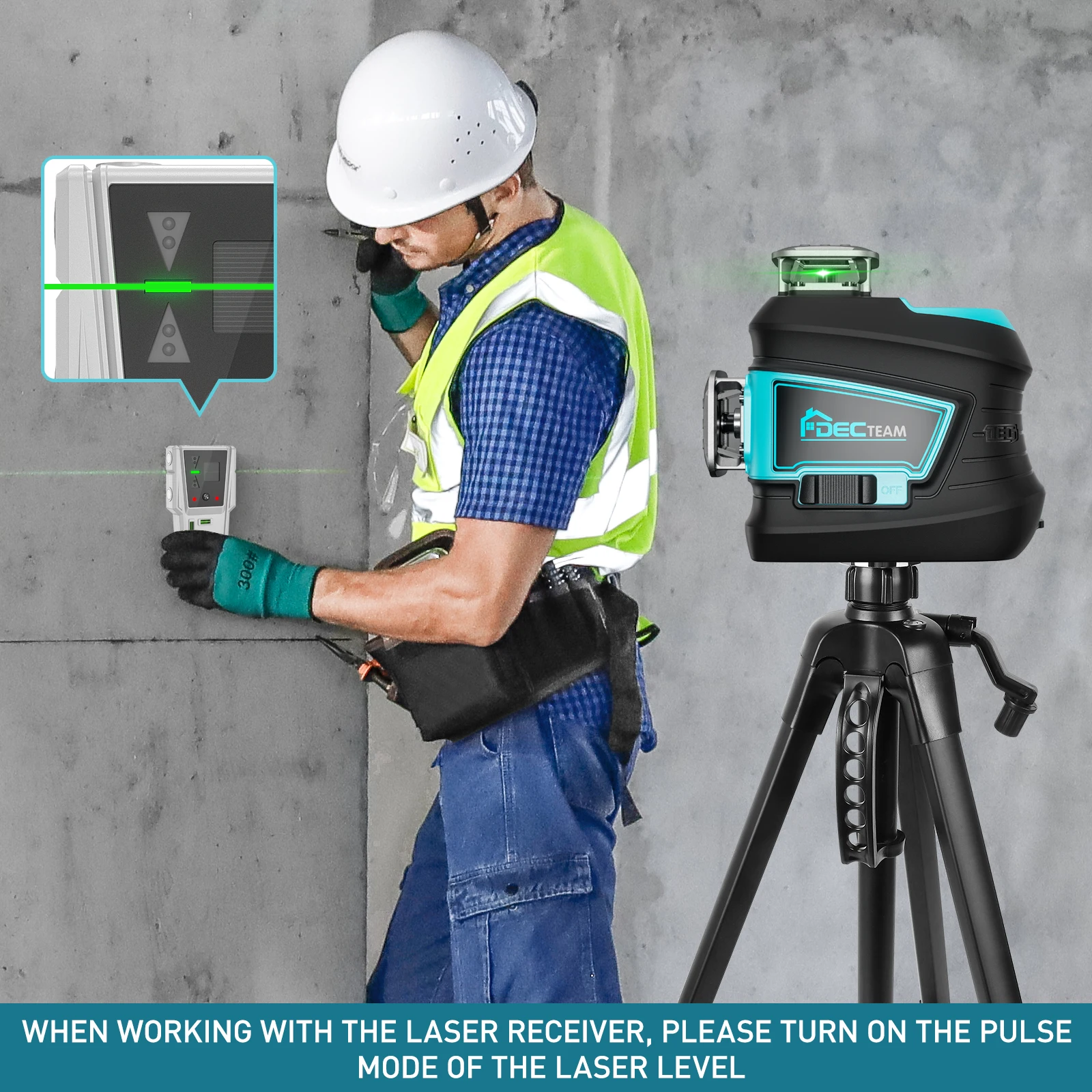 Laser Receiver Leveling Detector With Pulsing Line For  Laser Level Two-Sided LC