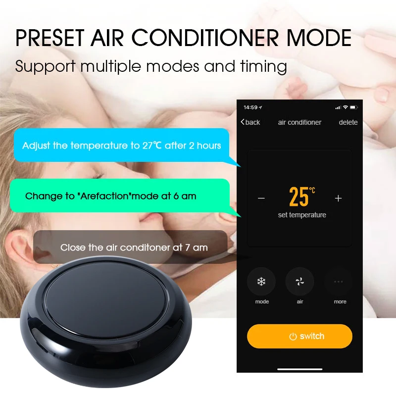 투야 와이파이 IR 리모컨 스마트 유니버설 (TV, 에어컨용), 알렉사, 구글 홈, 얀덱스와 호환