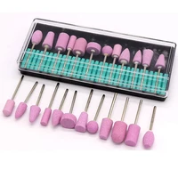 12Pcs Nail Drill Bits quartz stone Head Replacement  For Pedicure Electric Manicure device Accessories Mill File NAD040 2