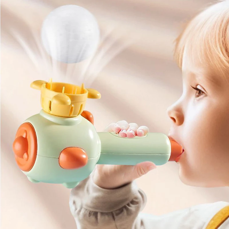 Montessori Toy 3 Style Whistle Ball Blowing Floating Blow Pipe Ball Sensory Fine Motor Skills Educational