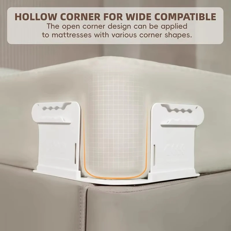 ABNL Open Corner Bed Sheet Holder With Lock Strips,Duty Bedsheet Clips With Enhanced Straps Mattress, Keep Sheet Firm