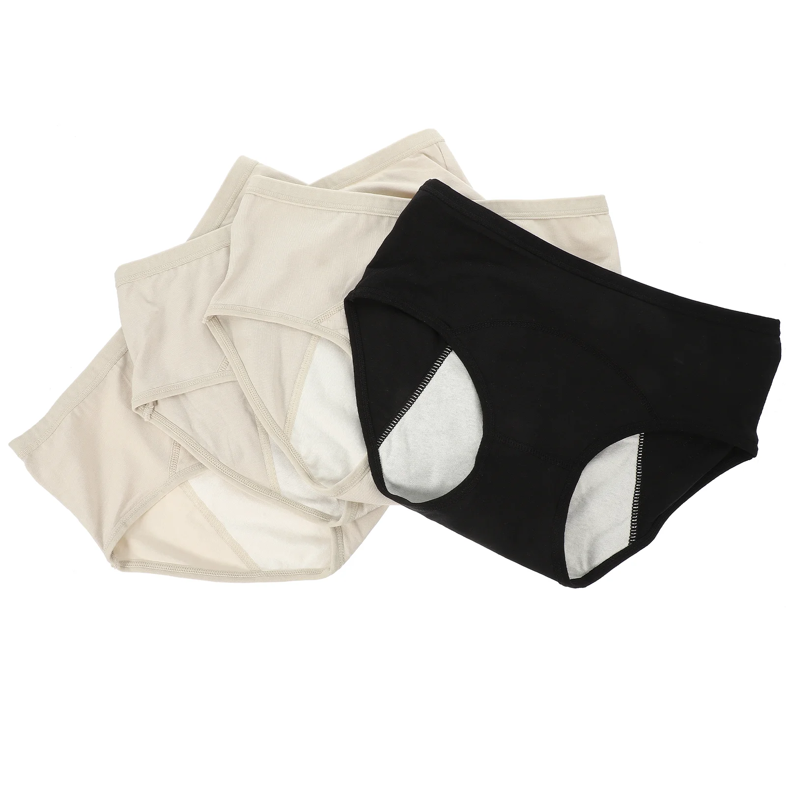 

4 Pcs Aunt Pants Leakproof Breathable Cotton Panties Para El Periodo Menstrual