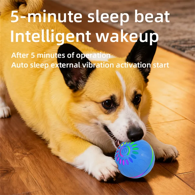 Interactive Smart Dogs Toys Balls - USB Automatic Moving Bouncing Ball for Puppy to Large dog-Electronic Pet Ball Christmas Gift 3