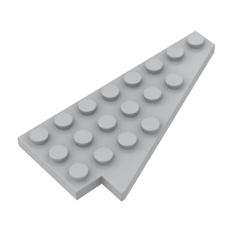 10PCS MOC 조립 입자 하이테크 3934 4x8 / 23 웨지 플레이트 (오른쪽) 벽돌 빌딩 블록 교체 부품 장난감